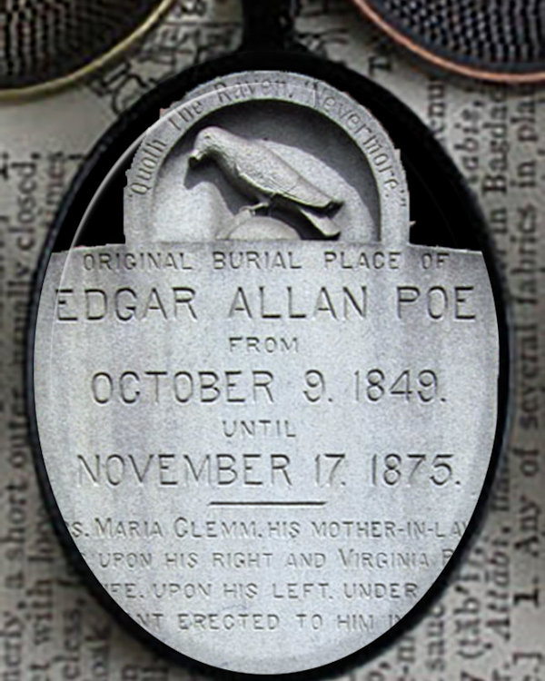 Edgar Allan Poe Gravestone Necklace