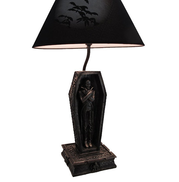 Vampire in Coffin Table Lamp
