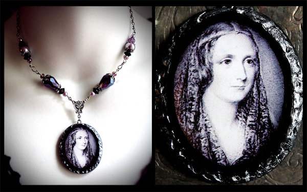 Gothic Mary Shelley Pendant