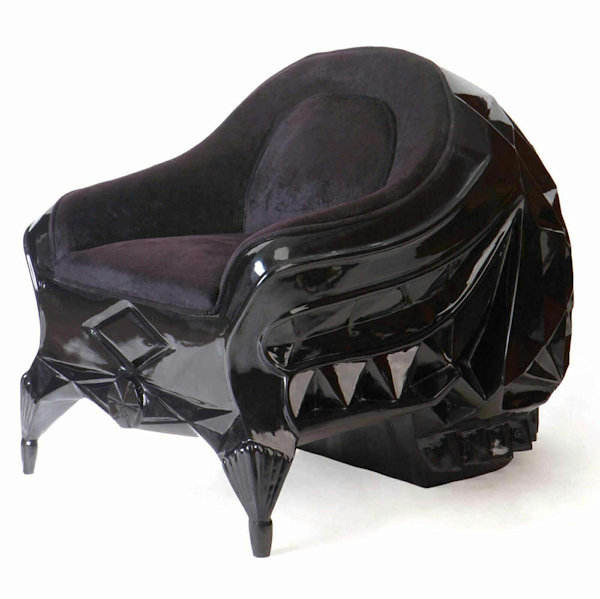 Skull Chair With Crazy Crystal Eyes