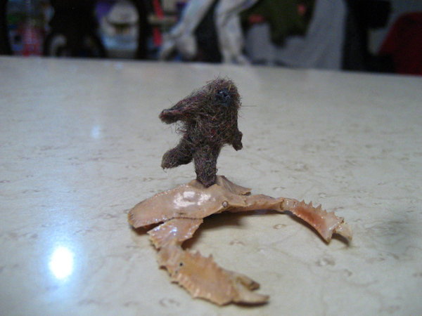 Bigfoot Riding a Giant Crab