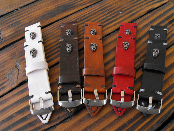 Leather Skull Watch Bands