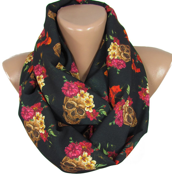 Day of The Dead Skull Scarf 
