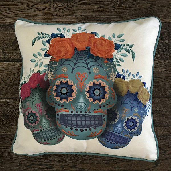 Sugar Skull Pillow Covers