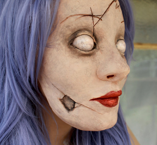 Creepy Broken Doll Halloween Mask