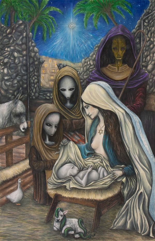 Immaculate Deception - Religious Alien Art