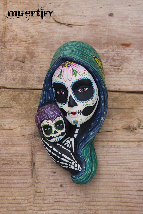 Religious Statues Transformed Into Day Of The Dead Style