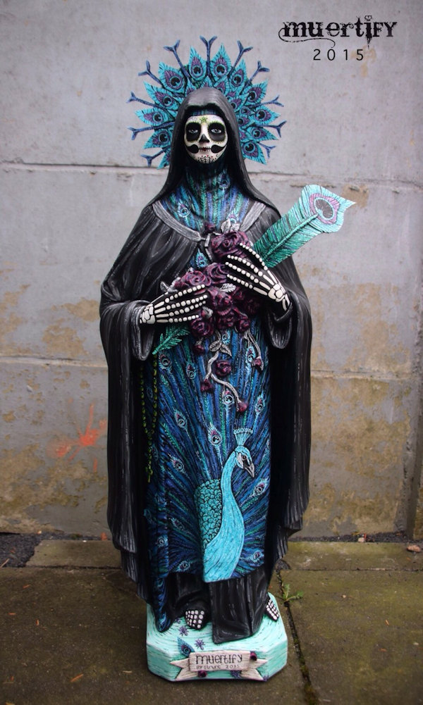 Religious Statues Transformed Into Day Of The Dead Style