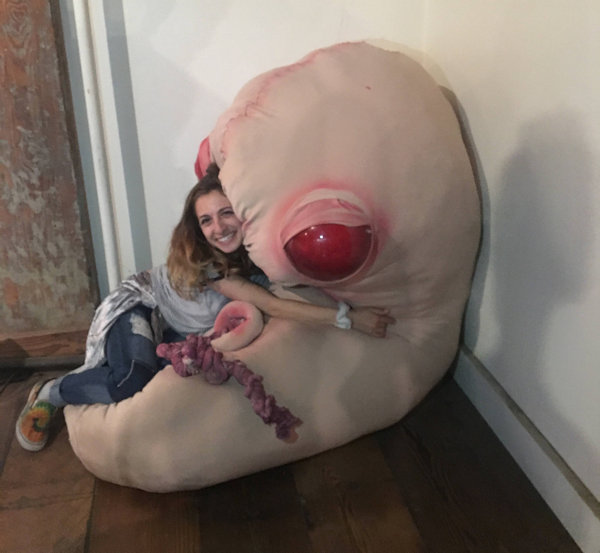 Giant Stuffed Fetus Chair