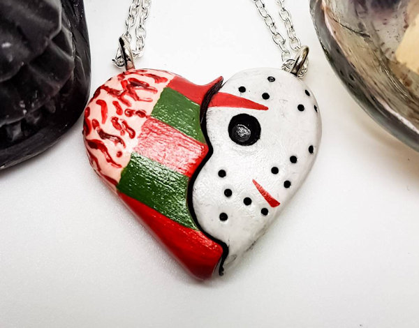 Freddy Krueger and Jason BFF Friendship Necklace