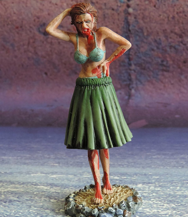 Zombie Hula Girl Bobble Figurine