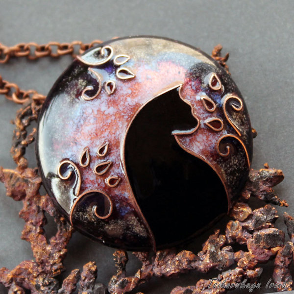 Gothic Black Cat Pendant