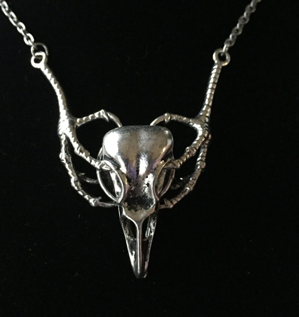 Raven Crow Skull Necklace