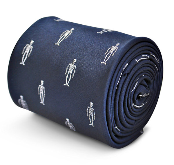 Skeleton Pattern Mens Tie 