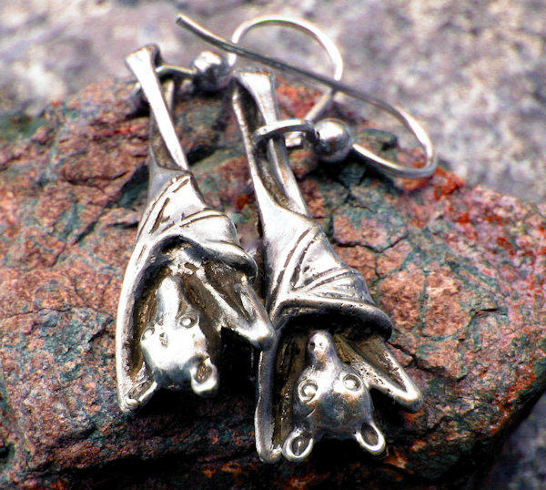 Sleepy Bat Earrings