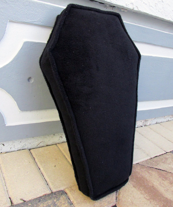 Black Fleece Coffin Pillow