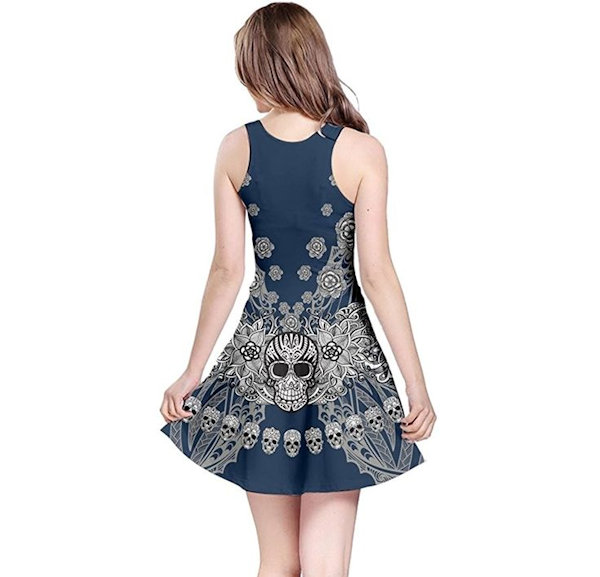 Sexy Skulls and Skeletons Sleeveless Dresses