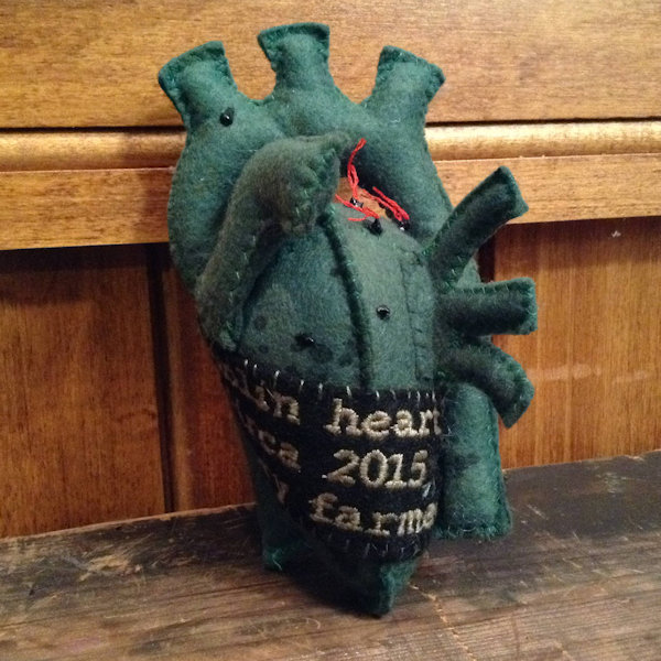 Plush Unicorn and Goblin Hearts