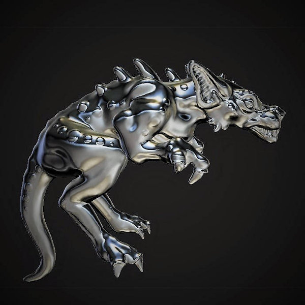 Silver Chupacabra Necklace