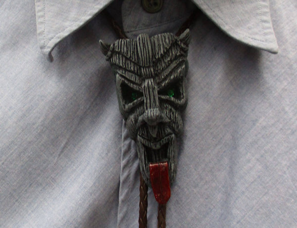Krampus Tiki Tribal BOLO Neck Tie