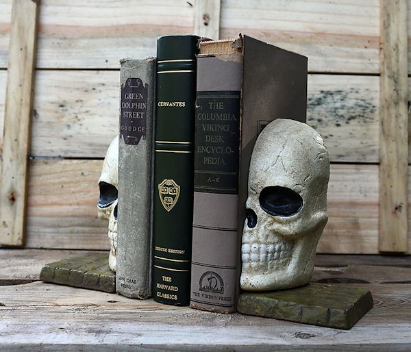Cast Iron Skeleton Bookends
