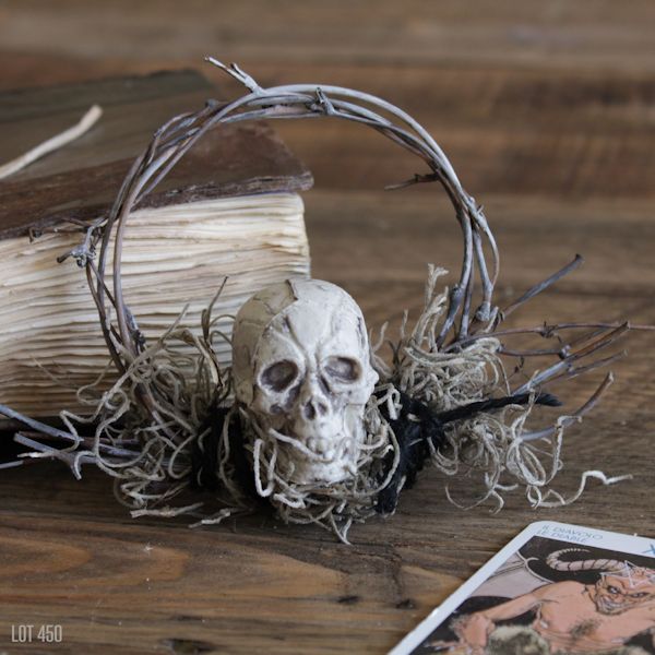 Gothic Halloween Skull Wreath