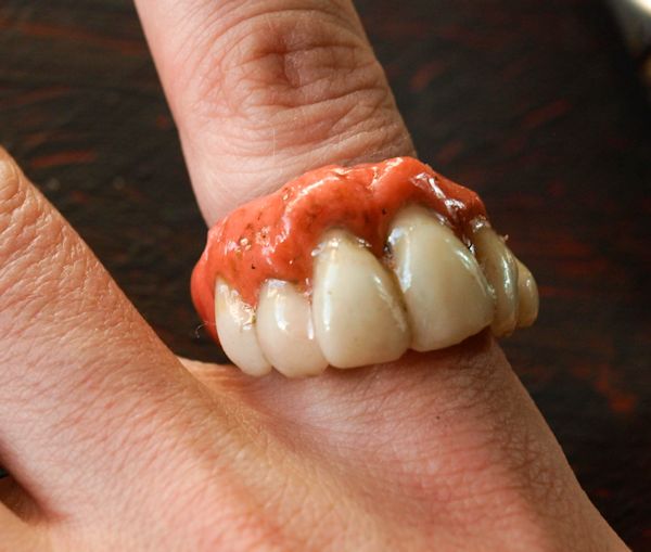 Human Teeth Ring