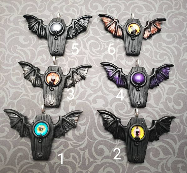 Bat Wing Coffin Necklaces