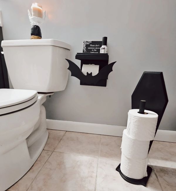 Bat & Coffin Toilet Paper Holders