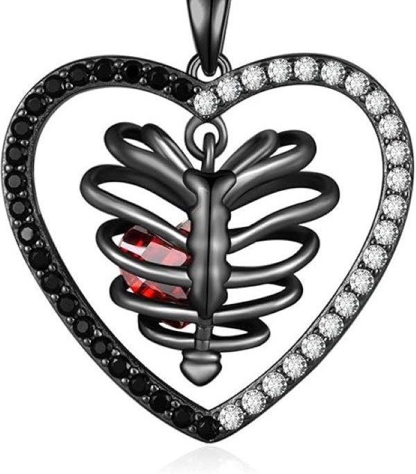 Embrace Your Inner Gothic Goddess with this Rib Cage Necklace!